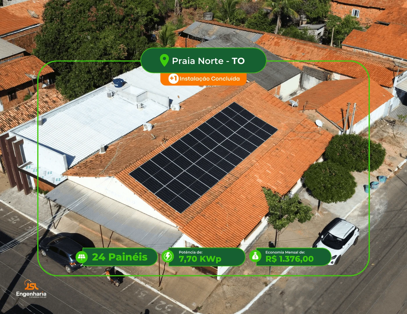 Sistema solar de Jaime Alves Pinheiro em Praia Norte - TO