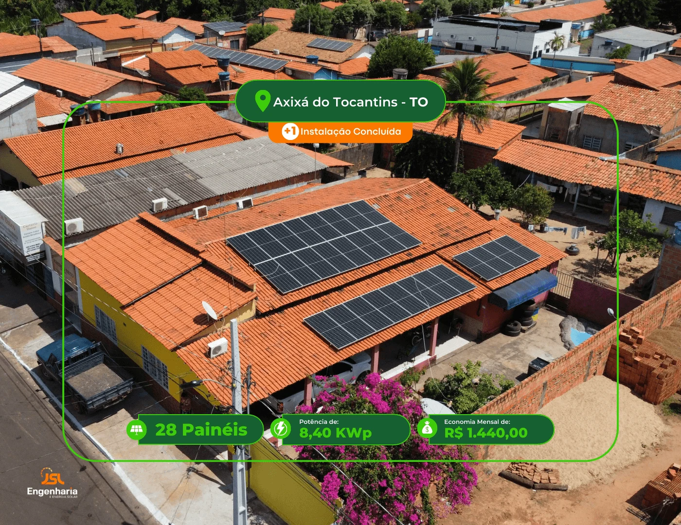 Sistema solar de Norma Kledina em Axixá do Tocantins - TO